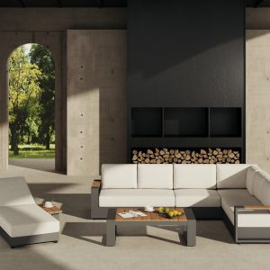 Alternative view of Modular Outdoor Sectional Sofa Set with Sun Lounger