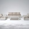 Aluminum Outdoor Sofa Set with Swivel Chairs and Tables