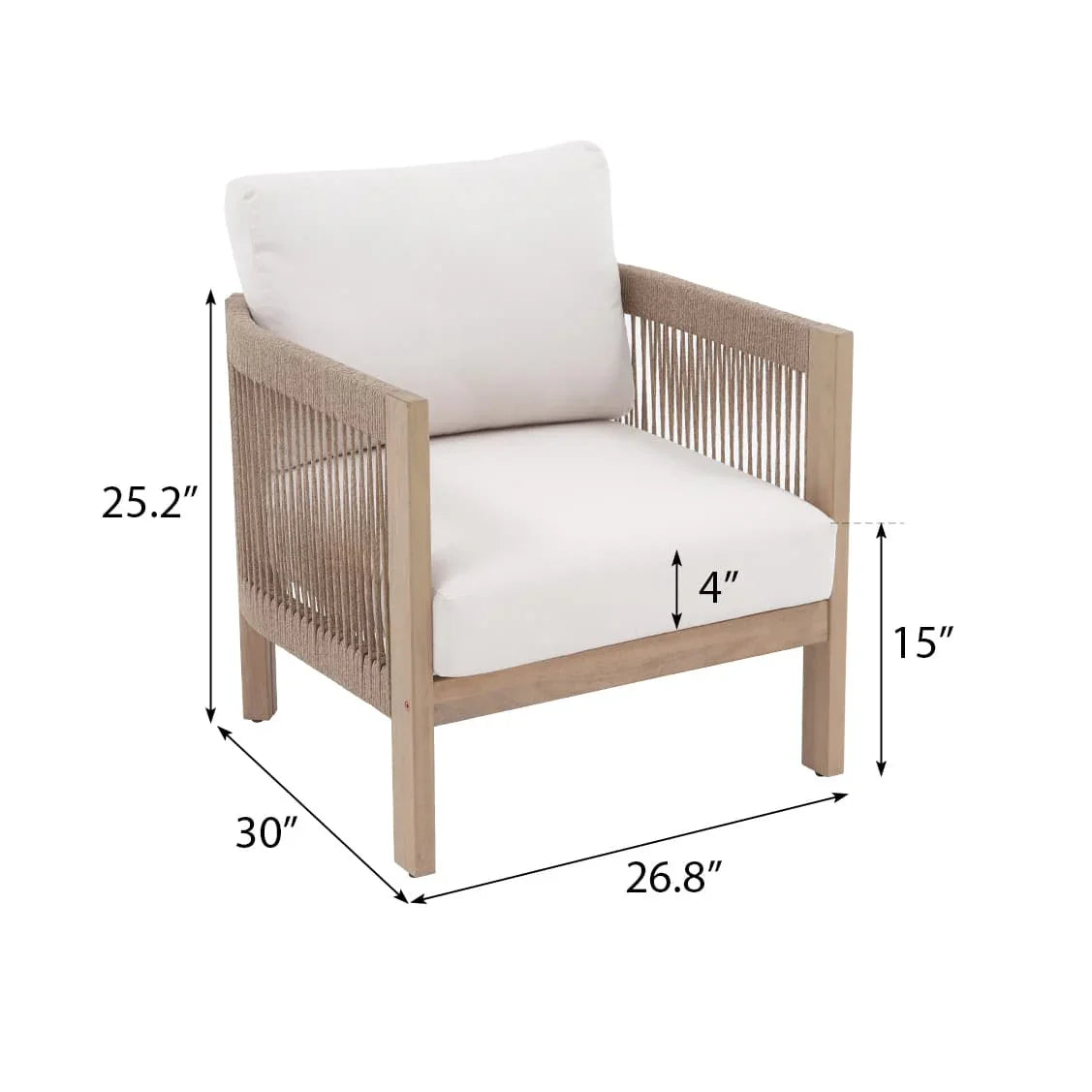 Wooden outdoor furniture set with fire pit table - Image 14