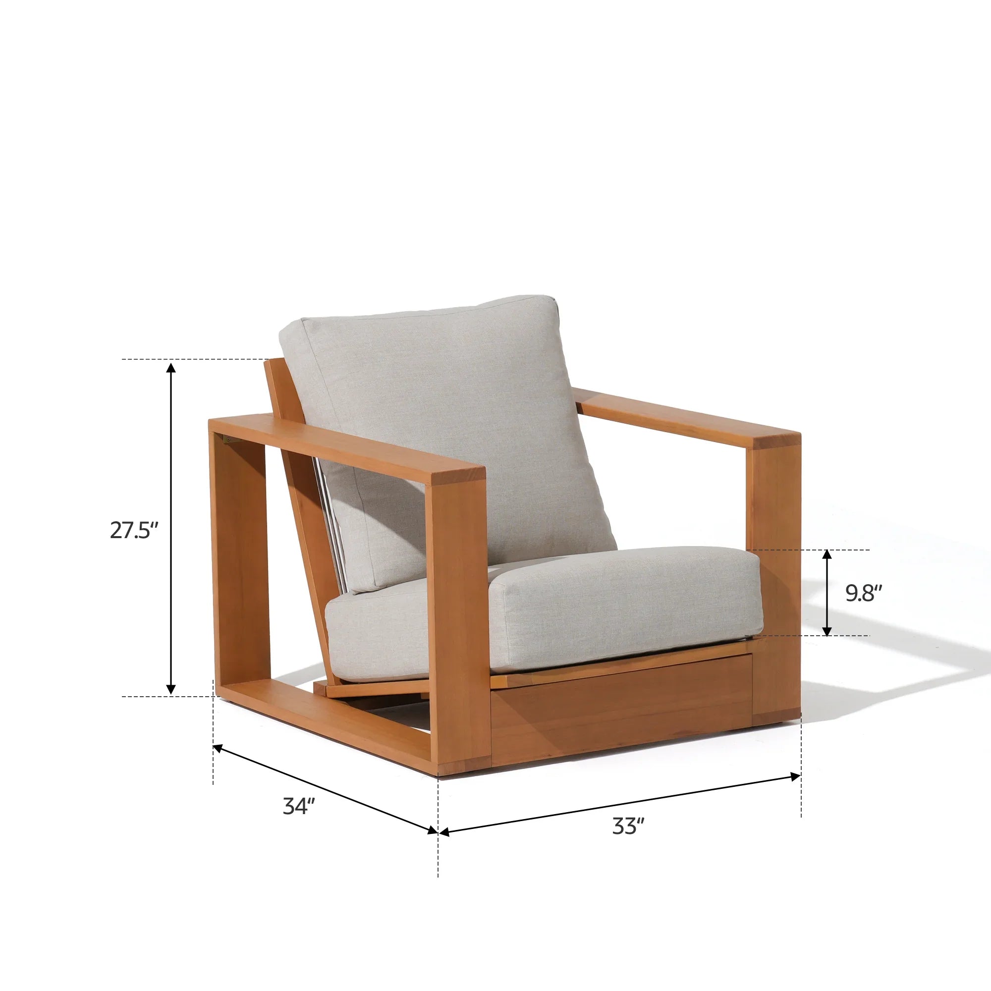 4 seat eucalyptus outdoor fire pit furniture set - Image 11