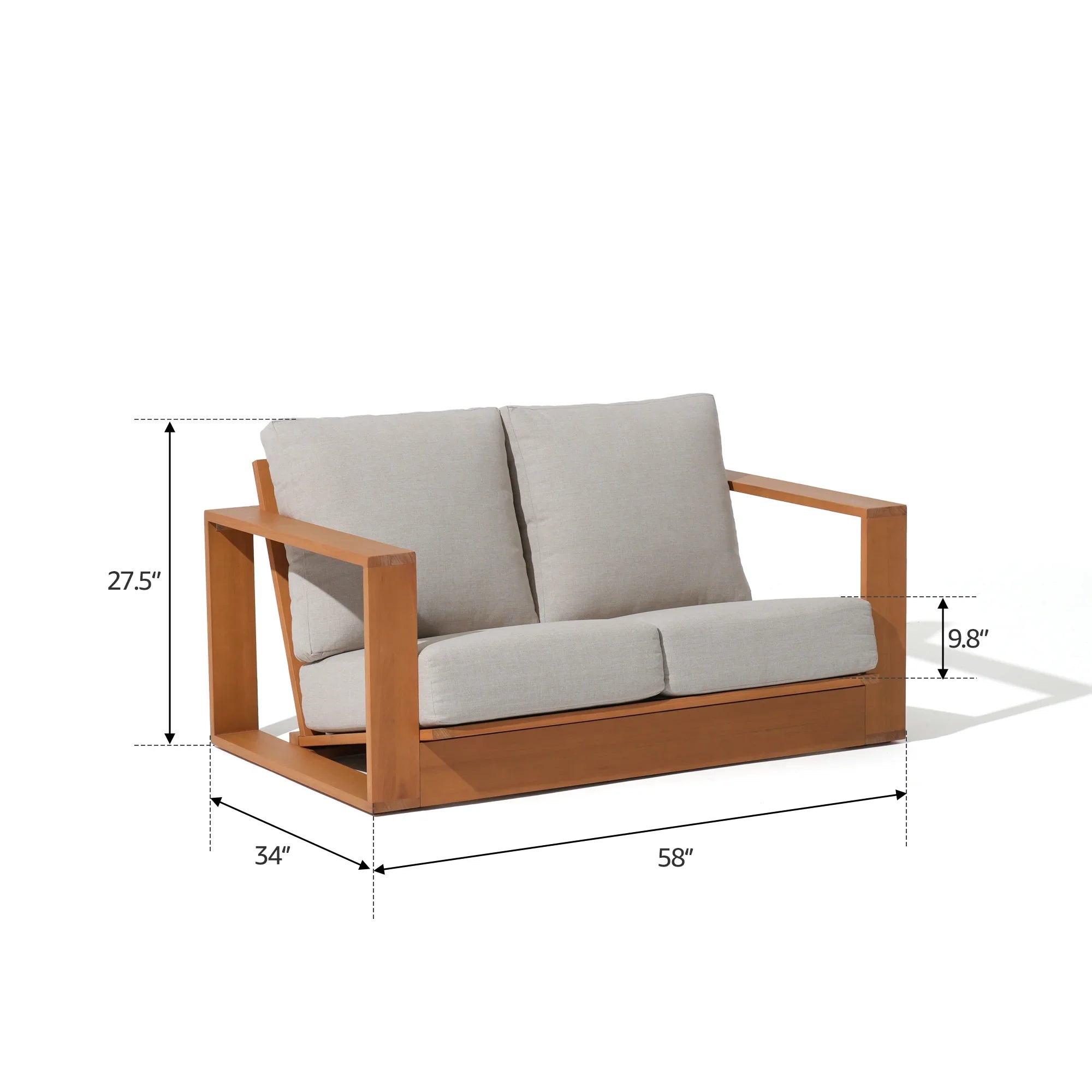 4 seat eucalyptus outdoor fire pit furniture set - Image 10