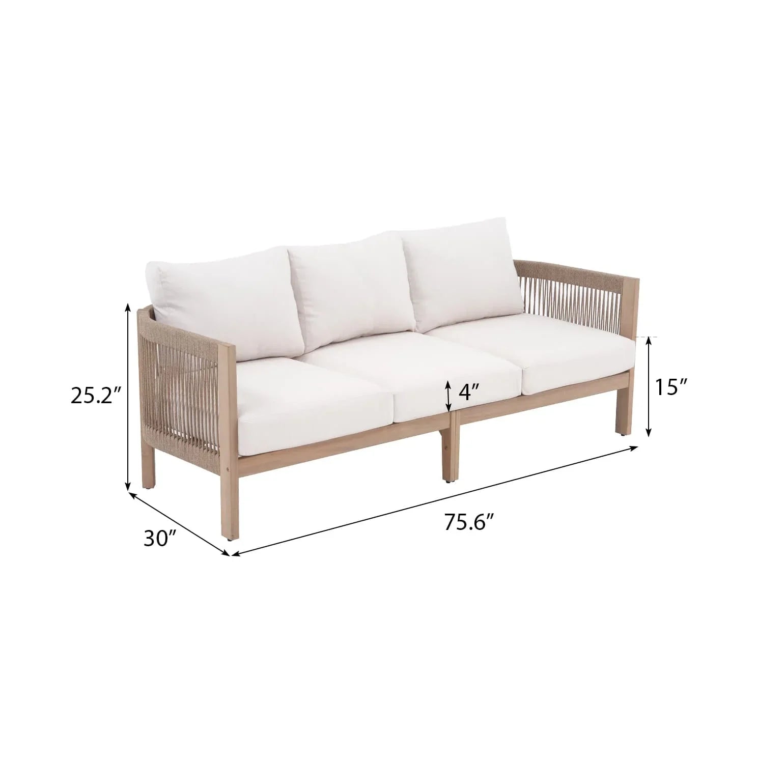 Wooden outdoor furniture set with fire pit table - Image 13